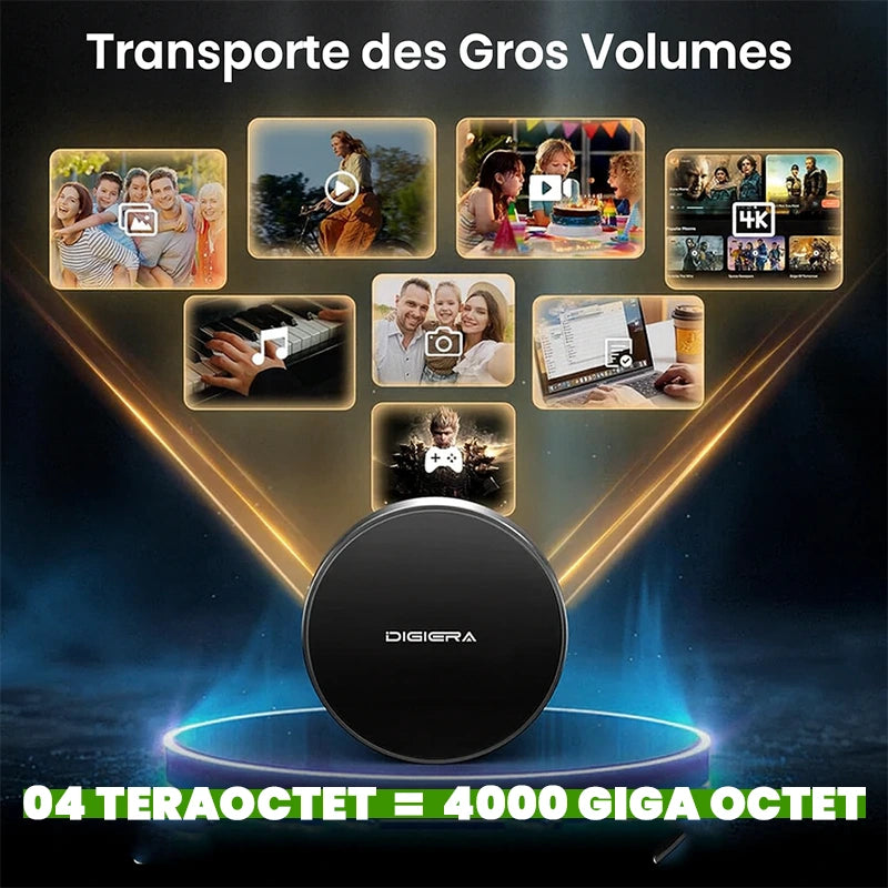 Digiera SSD 4 To – Stockage illimité, vitesse extrême