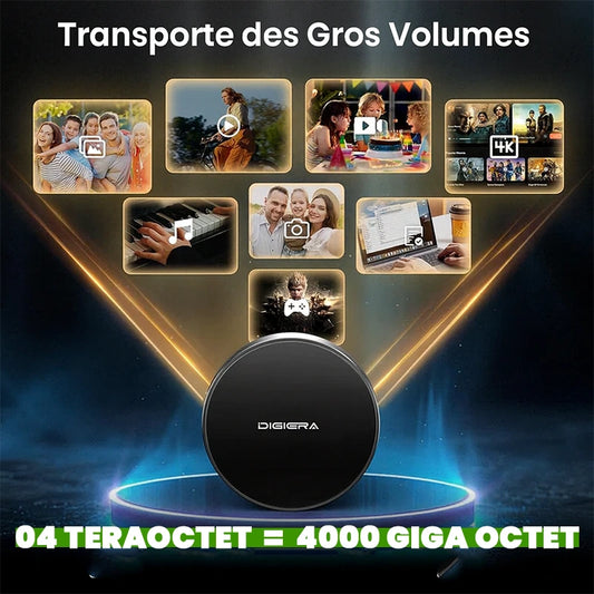 Digiera SSD 4 To – Stockage illimité, vitesse extrême